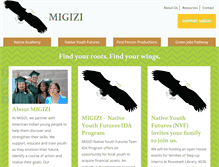 Tablet Screenshot of migizi.org